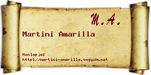 Martini Amarilla névjegykártya